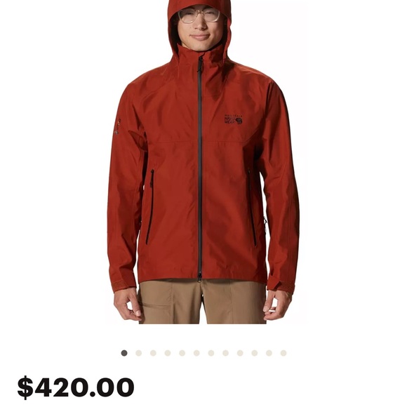 NEW Mountain Hardwear Men's Trailverse Goretex Jacket - Dark Copper